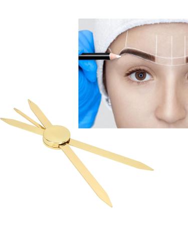 Eyebrow Ruler Adjustable Accurate Positioning Stainless Steel Material Gold Design Brow Measuring Tool Stainless Steel Fabric the Eyebrow Ruler Is Made Simple Convenient to Use i - Buy Online on SooperMarket.com