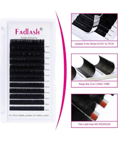 Fadlash Easy Fan Lashes J Curl 8-14mm Mixed Length - Natural Look Russian Eyelashes Extensions - Buy Online on SooperMarket.com