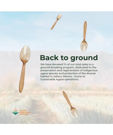 Sustainable Agave Co - Agave Fiber Spoons - Plastic-Free Biodegradable Compostable Plant-Based - Brown Bulk - 500 Count - Buy Online on SooperMarket.com