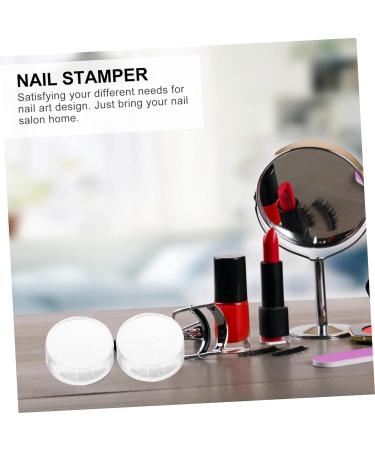 Ipetboom Silicone Nail Stamper Replacement 6pcs Nail Art Silicone Stamp Single Silica Gel Seal Silicone Stamper Replacement 2.30X2.30X1.20CM Transparent Color - Buy Online on SooperMarket.com