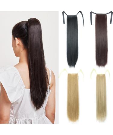 PrinFantasy Blonde Curly Clip In Ponytail Hair Extension 22 inch - Light Brown Fake Ponytail Extension - Buy Online on SooperMarket.com