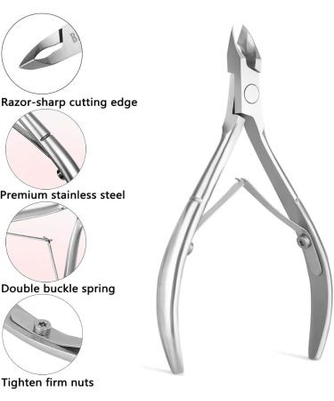 BEZOX Stainless Steel Cuticle Clippers - Professional Manicure Cuticle Nipper (6mm) Sand Silver - Buy Online on SooperMarket.com