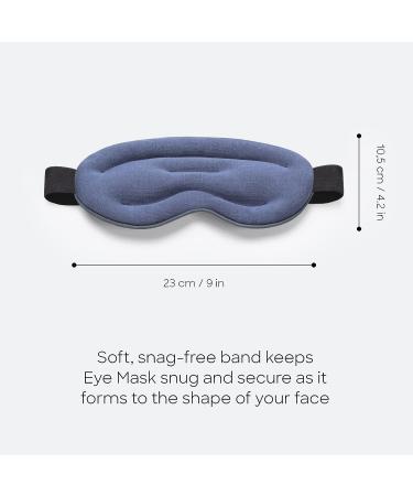 Ostrichpillow Hot & Cold Eye Mask - Clay Beads Therapy for Dark Circles, Eye Bags, Headaches - Velcro Closure, 2 Protective Bags - Dark Night - Buy Online on SooperMarket.com