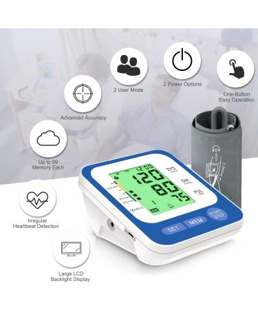 Adjustable Cuff Blood Pressure Machine with LED Display & Memory - Navy Blue - Buy Online on SooperMarket.com