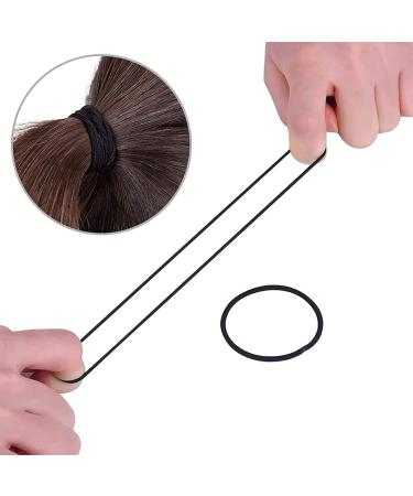 ILamourCar Hair Bands 4mm Elastic Hair Ties Ponytail Holders Hair Bobbles for Women Hair Bobble Elastic Hair Bands Perfect for Women and Girls (30 Black) Black-1 - Buy Online on SooperMarket.com