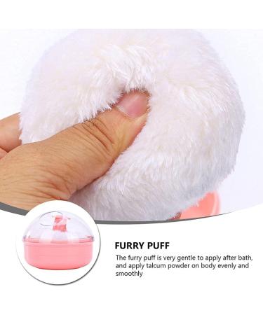WBTY Baby Talcum Powder Puff Box - Soft Sponge Cushion Storage Container for Home and Travel - Pink - 9x7x7cm - Buy Online on SooperMarket.com