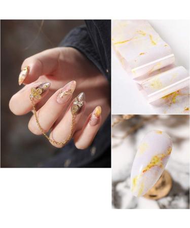 ISAKEN 10 Rolls Marble Series Nail Foils Nail Art Transfer Stickers Nail Glitter Foil Transfer Wraps Psychedelic Sky Transfer Adhesive Glitters DIY Nail Decoration - Buy Online on SooperMarket.com