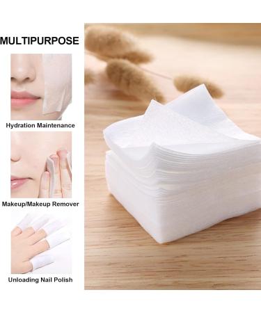 500 Pcs Makeup Cotton Pads Natural Premium Non-Woven Square Cosmetic Cotton Pads Makeup Facial Soft Cut Cotton for Skin Care or Remove face/Eyes and Lips Makeup (Thin) - Buy Online on SooperMarket.com