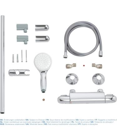 GROHE 34151004 Grohtherm 1000 Thermostat Battery Set DN 15 - Chrome Shower Arrangement 600 mm | International Shipping Available - Buy Online on SooperMarket.com