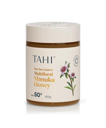 Tahi MGO 50+ Multifloral Raw Manuka Honey New Zealand - 100% Sustainable and Natural Honey - Non-GMO Glyphosate-Free and Gluten-Free - New Zealand Manuka Pure Honey - 400gr. 400 g (Pack of 1)