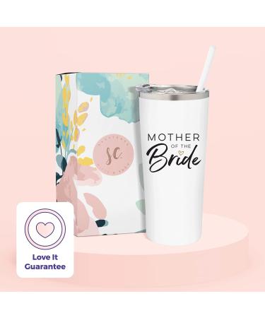 SassyCups Mother of the Bride Tumbler | Vacuum Insulated Stainless Steel | Bridal Party Gift | Engagement Announcement | 22oz (White) - Buy Online on SooperMarket.com