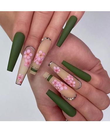Dajidafu Artificial Nails Decals Nail Wearable Stylish Fingernails Manicure Accessories for Ballerina Wedding Party Office - Buy Online on SooperMarket.com