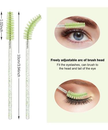 XPP Disposable Eyelash Brushes 100PCS - Crystal Green Mascara Wands for Brow Spoolie and Castor Oil Application - Buy Online on SooperMarket.com