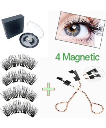 sunroot Magnetic Eyelashes with 2 Pairs Artificial Fiber Magnets Magnetic with Eyelash Curler 52HB-4 - Buy Online on SooperMarket.com