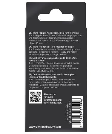 ZWILLING Travel-Sized Manicure Multi-Tool with Keyring - Stainless Steel 60 mm Black | International Shipping Available - Buy Online on SooperMarket.com