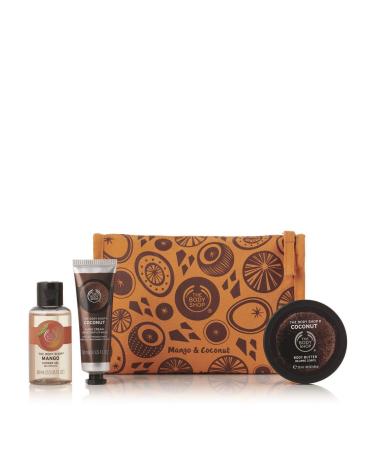 The Body Shop Tropical Beauty Bag Gift Set  Includes Our Signature Coconut Body Butter  Coconut Hand Cream  and Mango Shower Gel
