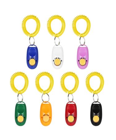 Anself Training Clicker for Dogs Cats Pets Including Bracelets 7 Pack