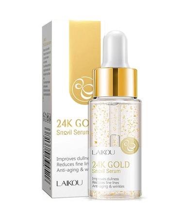 24k Gold Snail Facial Serums for Women Snail Secretion Filtrate Face Hyaluronic Acid Serum Moisturizing Collagen Essence Reduce Aging Smooth Wrinkles Firm for Promote Absorption Moisturizer Serum Deeply 24K Gold Hyaluronic Acid Serum