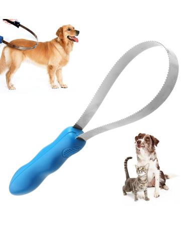 Maodom 2 PCS Shedding Blade Pet care tool |Horse dogs fur brush double-sided deshedding blade deshedder brush with fine and rough metal teeth tool for removing 2 PCs