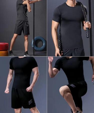 SMATSTYLE Men's Short Sleeve Compression Shirt - Breathable Quick-Drying Sports T-Shirt for Training & Running - Buy Online on SooperMarket.com