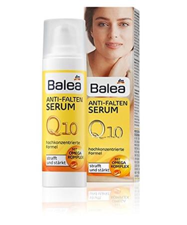 Balea Anti-Wrinkle Serum Q10 with Omega Complex - Alcohol & PEG Free Vegan Not Tested on Animal - 30 ml