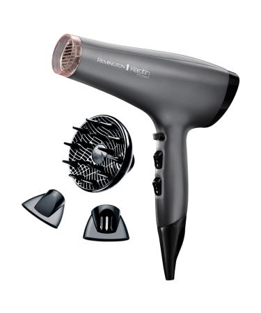 Remington Keratin Protect Ionic Hair Dryer Infused with Keratin and Almond Oil for healthy looking hair 2 Concentrators (super slim & fast-drying) & Diffuser Attachment Professional 2200W AC8008