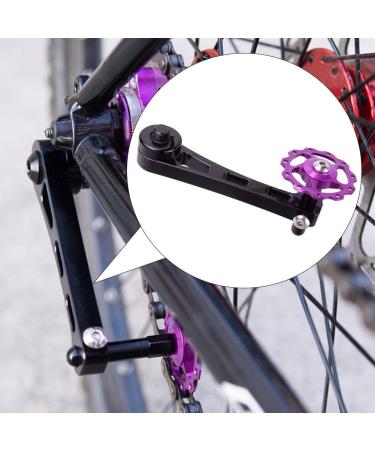 Aluminum Alloy Bike Chain Adjuster Converter | Single Speed Rear Derailleur Tensioner - Black - Buy Online on SooperMarket.com