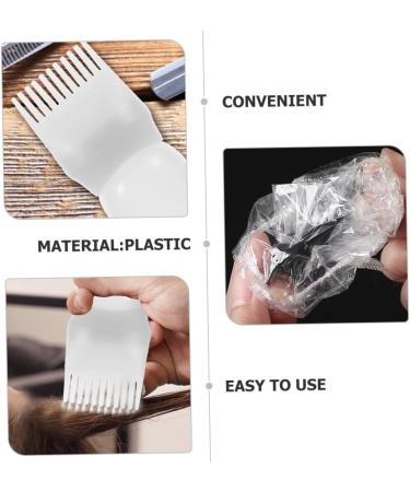 Amosfun 1 Set Hair Bleach Kit Root Comb Applicator Bottle Ear Protectors Shower Caps Clear Gloves Shower Cap Ear Muffs White Lecythus Portable 6.9x4.8cm White - Buy Online on SooperMarket.com
