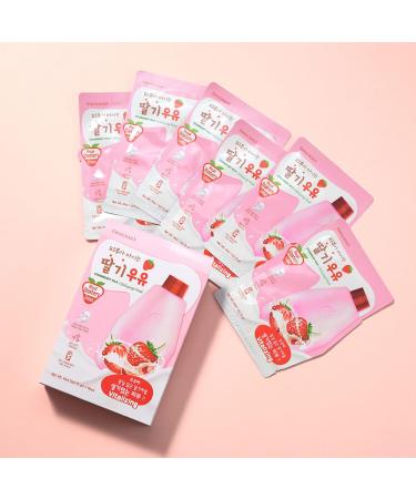 WELCOS KWAILNARA Strawberry Milk Sheet Mask - 10 pcs | Hydrating Skincare | International Shipping Available - Buy Online on SooperMarket.com