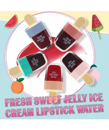 Ofanyia Ice Cream Lip Gloss Set - 5 Colors, Long Lasting, Waterproof & Non-Stick Cup - Liquid Lipstick Kit - Buy Online on SooperMarket.com