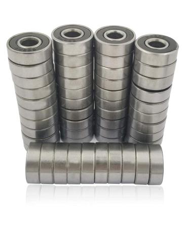50 PCS 608-2RS Skateboard Bearing, 8x22x7, Sealed