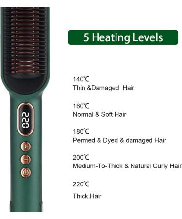 Dual-Purpose Hair Curler & Straightener - Three-Barrel Wave Curling Iron & Comb | Adjustable Heat & LCD Display for Perfect Styling - Buy Online on SooperMarket.com