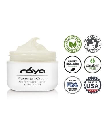 Raya Placental Cream (402) | Restorative Anti-Aging Night Cream for All Skin Types | Minimizes Pores and Calms Inflammation - Buy Online on SooperMarket.com