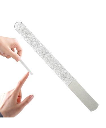 DASHIELL Stainless Steel Nail File - Stainless Steel Finger Nail File Toenail File for Natural Nails Pedicure Tool Nail Care for Home Salon or Travel Use A-12 short