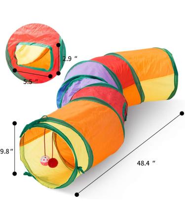 Blnboimrun Cat Tunnel with Play Ball Interactive Peek-a-Boo Chute & Tube Toy for Indoor Cats | Camouflage S-Style Design - Buy Online on SooperMarket.com