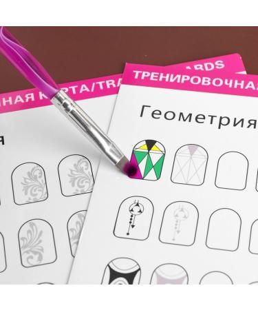 Nail Art Practice Book Beginner Manicure Training Drawing Cards Easy to Clean 12 Sheets - Buy Online on SooperMarket.com