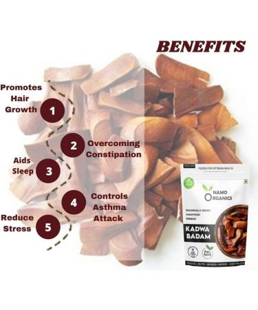 Metrol Namo Organics - Sugar Kadwa Badam - 250 Gm - Diabetes Bitter Almonds - Sky Fruit/Mahogany Seeds - Sourced from 100% Organic Farms (Bitter Almond) - Buy Online on SooperMarket.com