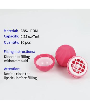 LONGWAY 0.24Oz (7ml) Empty Lip Balm Sphere Containers - Rose Red | BPA Free Chapstick Tubes for Lip Gloss - Screw Cap Lipstick Holder - Buy Online on SooperMarket.com