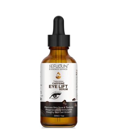 Dark Circles Under Eye Treatment for Women Caffeine Eye Serum Treatment Dark Circles, Puffiness, Eye Bags, Anti Aging Eye Serum Reduces Wrinkles and Fine Line, 100% Pure Coffee Oil - 1 oz / 30 ml