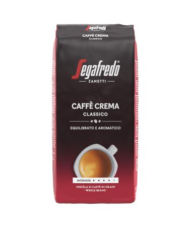 Segafredo Zanetti Caff Crema Classico - whole bean (1 kg pack) - Suitable for Caff Crema - coffee beans with dark to medium roasting balanced and aromatic taste