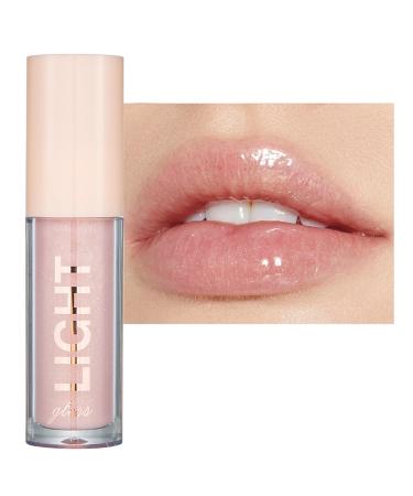 Lip Gloss Hydrating Tinted Lipgloss Watery Mirror-Like Liquid Lipstick Lightweight High Pigmented Moisturized Plumping Lip Gloss Long Lasting Soft High-Glossy Lip Stain (802)