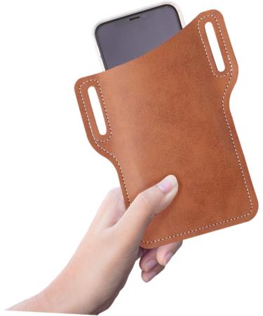 DOITOOL for Cell Portable Waist Brown Protective Pouch Storage Phone Dark Practical Mobile Bag Male Men - Buy Online on SooperMarket.com