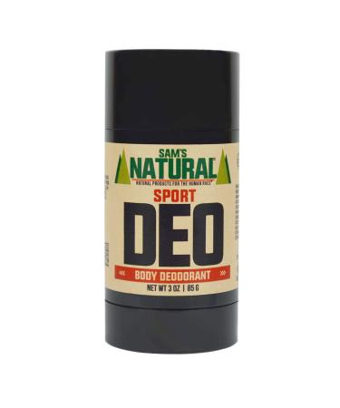 Sam s Natural Deodorant - Sport - Holiday Gifts - Stocking Stuffers - Gifts for Men - Aluminum Free DEO - No phthalates parabens sulfates or dyes - Vegan Cruelty Free - 3 oz