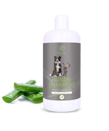 Nutrani dog shampoo with argan oil and aloe vera-nourishing dog shampoo for sensitive skin and shiny fur-pH-neutral moisture-greasy and backstream |500 ml 500ml