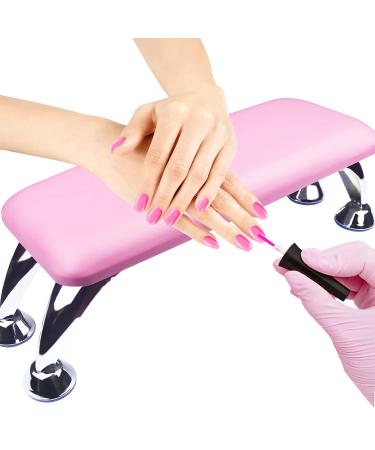 Microfiber Leather Nail Arm Rest Cushion - Hand Rest for Acrylic Nails and Toenails - Manicure Stand Pillow for Nail Art - Pink - Buy Online on SooperMarket.com