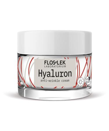 Floslek |HYALURON Anti-Wrinkle Day Cream | Anti-aging Treatment | Moisturizes and Protects the Skin | Hyaluronic Acid and Prebiotics | Daily Care | 50 ml