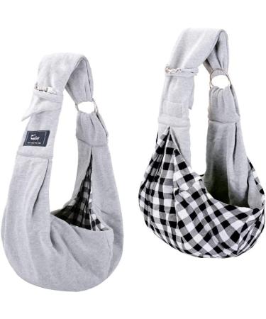 Cuby pet shape turnable for free hands pleasantly soft with pockets on both sides for small dogs puppies cats rabbits gray 1 piece (1 pack)