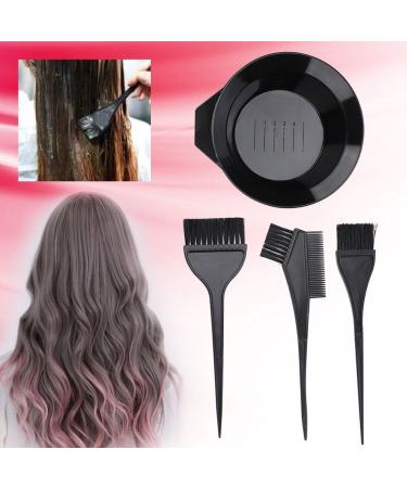 4pcs Hair Coloring Brush and Bowl Set - Professional Salon Dyeing Tools for Perfect Hair Color Results - Buy Online on SooperMarket.com