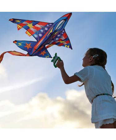 Large Flerigh Plane Kite for Kids and Adults | Easy to Fly & Assemble | Ideal for Beginners & Professionals | Beach & Outdoor Activities | Ages 4-12 - Buy Online on SooperMarket.com