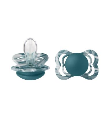 BIBS Supreme Tie Dye Schnuller 2 Pack BPA-free symmetrical nipple.Silicone made in Denmark.0-6 months (2-pack) Forest Lake White 0-6 months (2 Pack) Forest Lake White